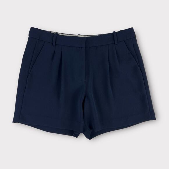 J.Crew Navy Pleated Trouser Style Career Dress Shorts Size 4 - Picture 2 of 6